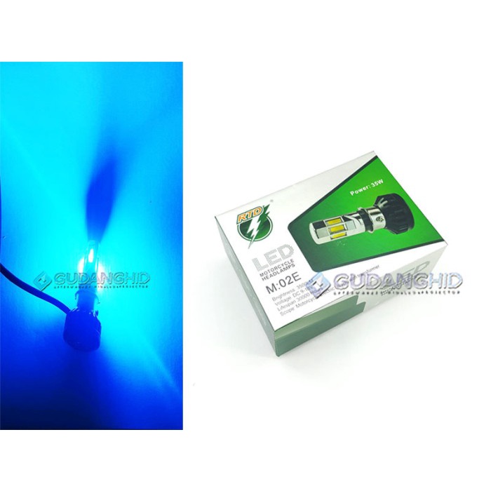 Lampu motor led 6 sisi ice blue ac dc lamp motor beat