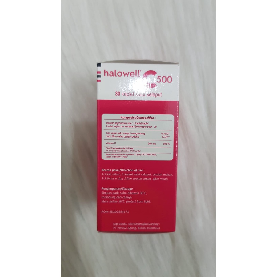 Halowell C 500 mg isi 30 tablet