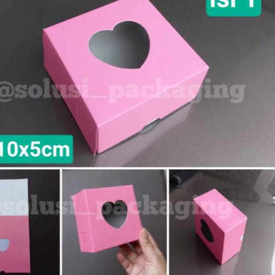 

[KODE BARANG 636] [50pcs] Kardus DONAT BAKPAO isi 1 PINK Polos/KOTAK KUE ROTI/DUS ROTI DOS BOX