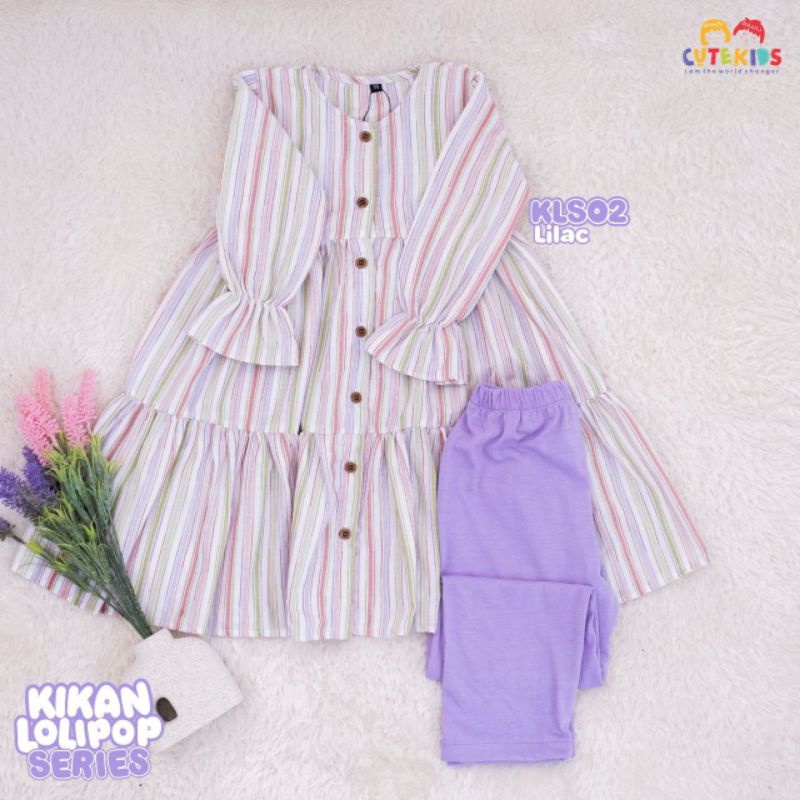 cutekids set kikan lolipop set baju anak cewe