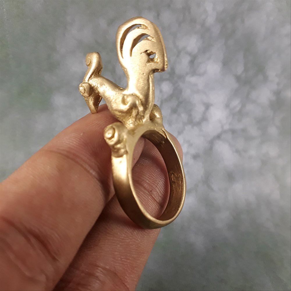 Cincin Kuning Emas Model Ayam Kate Murah