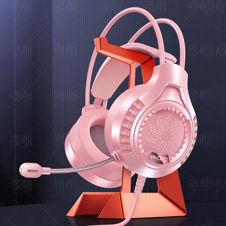 Headset bando Gaming with Microphone noise cancelling Headphone besar Wired headfone Game aerphone h