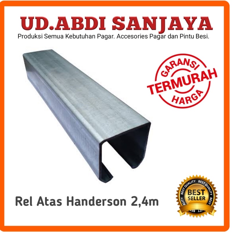 Paket Perlengkapan Pintu Garasi Dorong 4 Daun Pintu besi kayu