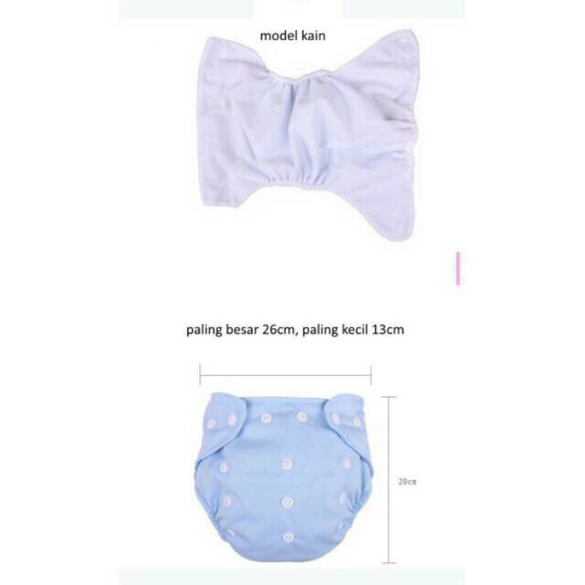 Popok Bayi Kain Kancing / Clodi Bayi Dapat Di Cuci &amp; Pakai Kembali