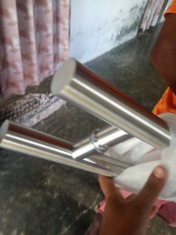 Handel Pintu Kaca Aluminium Stainles Door Pull Handle Pintu Bentuk H Pipa Bulat 802 As 80 X 100 Cm