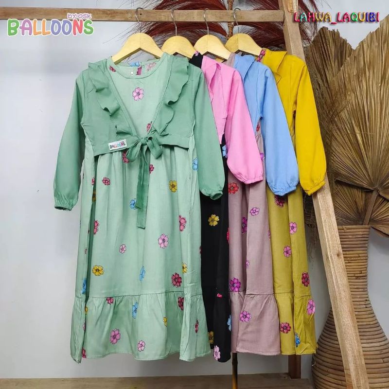 Baju gamis Anak Perempuan Andin flower