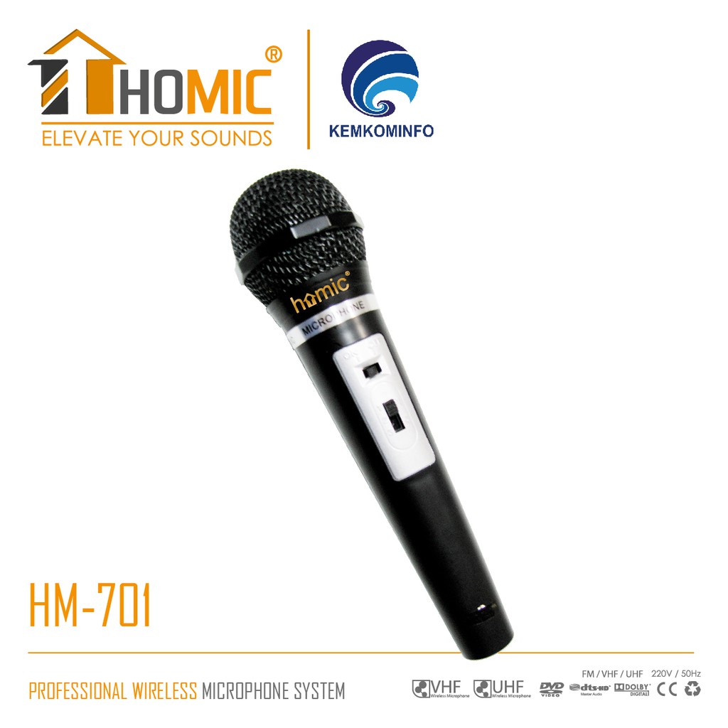 Mic / Mikrofon / Microphone Homic HM-701 FREE KABEL /Mikropon (Volume)