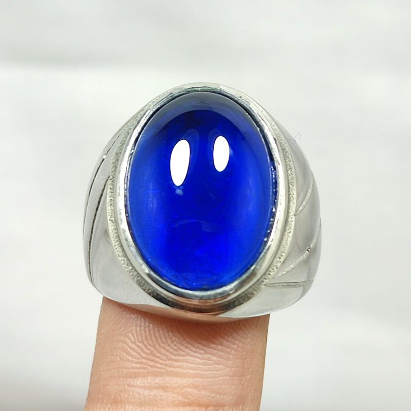 Batu Royal King Blue Safir Asli Catam Top Quality Siap pakai