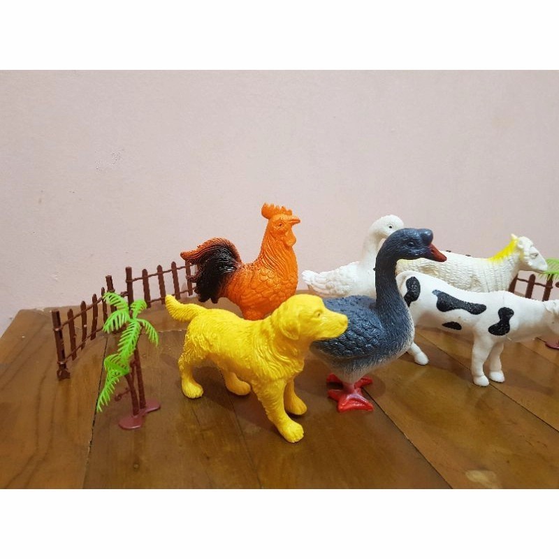 MAINAN FIGURE HEWAN TERNAK JUMBO ISI 6 HEWAN FARM ANIMAL Q901 - ANIMAL FIGURE PAJANGAN