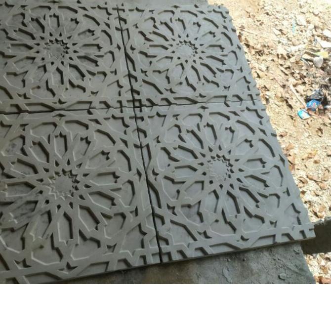 Pasti Update Wallpanel Dinding Beton  Di Jakarta Motif Ornamen Bintang Masjid HR6***