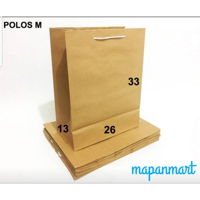 PAPER BAG POLOS M (26 x 13 x 33)