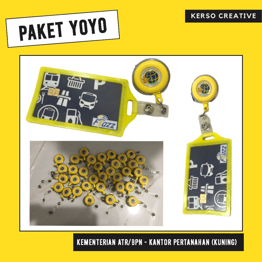 

Paket Yoyo putar + case id card Kementerian ATR/BPN Kantor Pertanahan Kuning