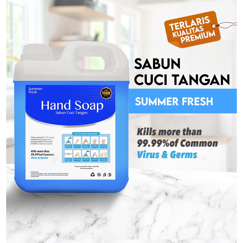 Hand Soap - Sabun Cuci Tangan SUPER PREMIUM 1Liter KONSENTRAT ANTI BACTERIAL