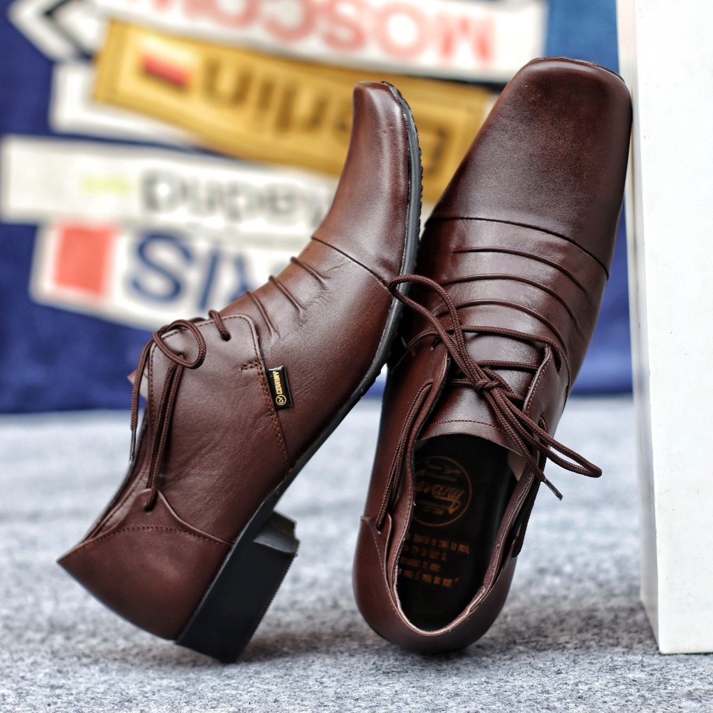 ENOZ X CHOPRA - Sepatu Kerja Pria Kulit Asli Original Sepatu Pantofel Formal Pesta Cowok Trendy