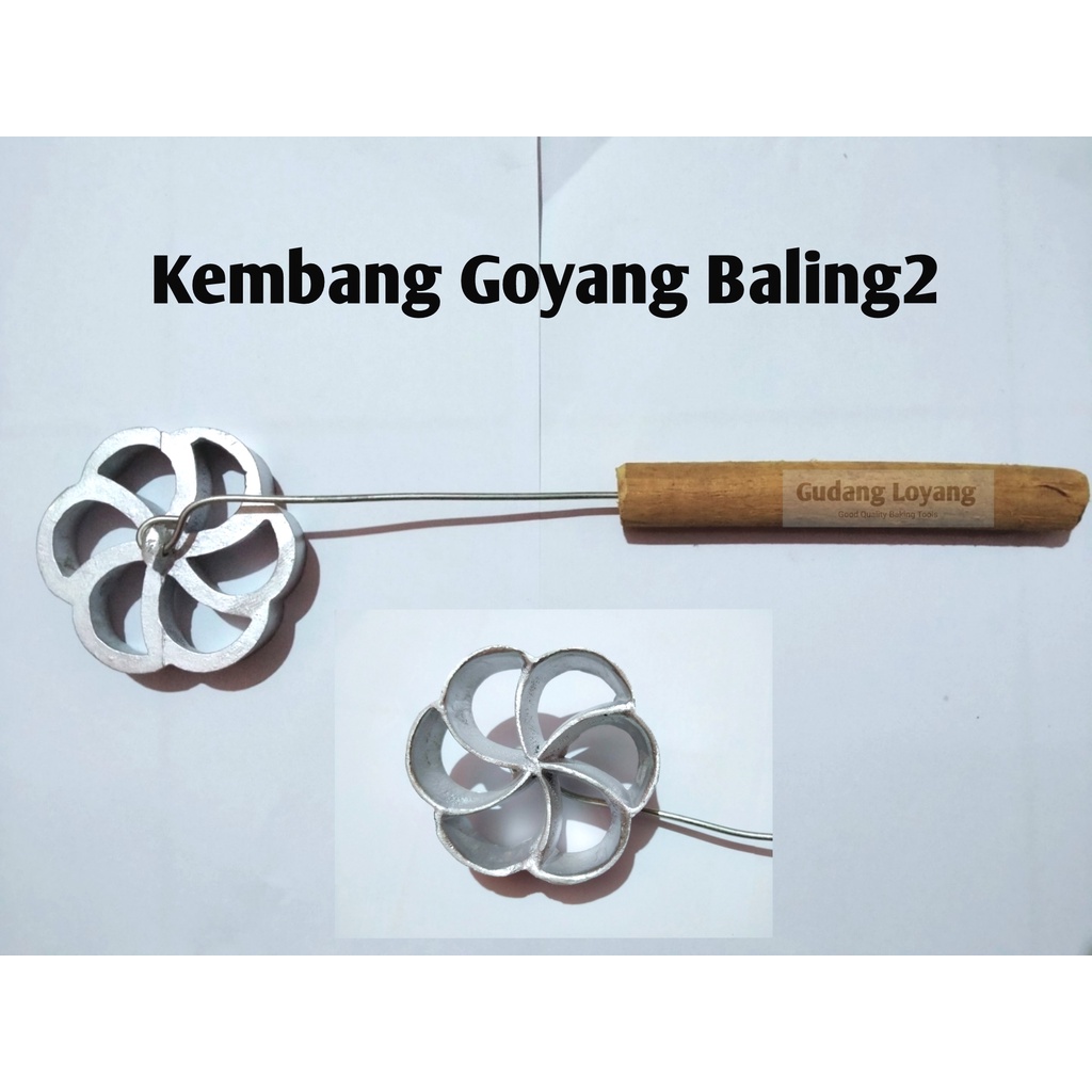 Kembang Goyang Baling-Baling Spiral Cetakan Kue Seroja Aluminium Lamtari