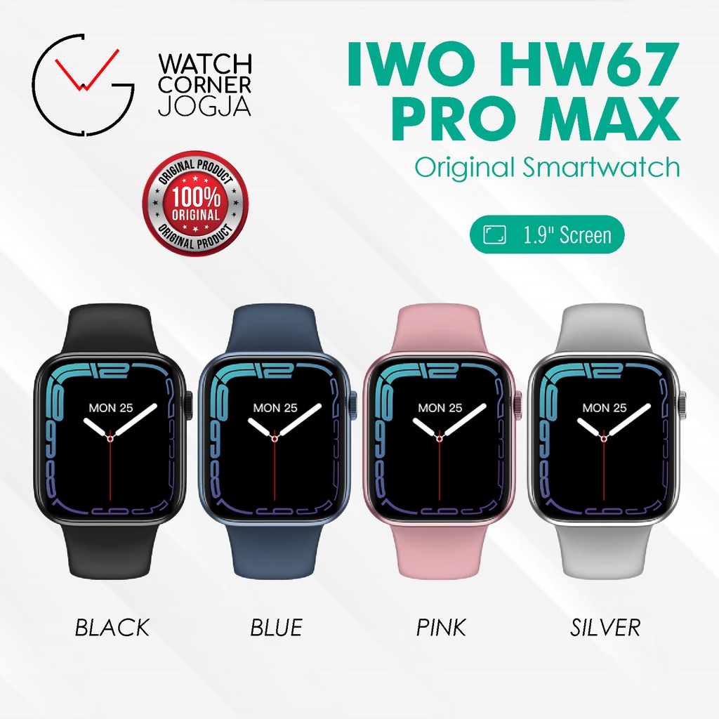 IWO HW67 PRO MAX 1.9 Inch 44mm ORIGINAL Smartwatch Wireless Charger
