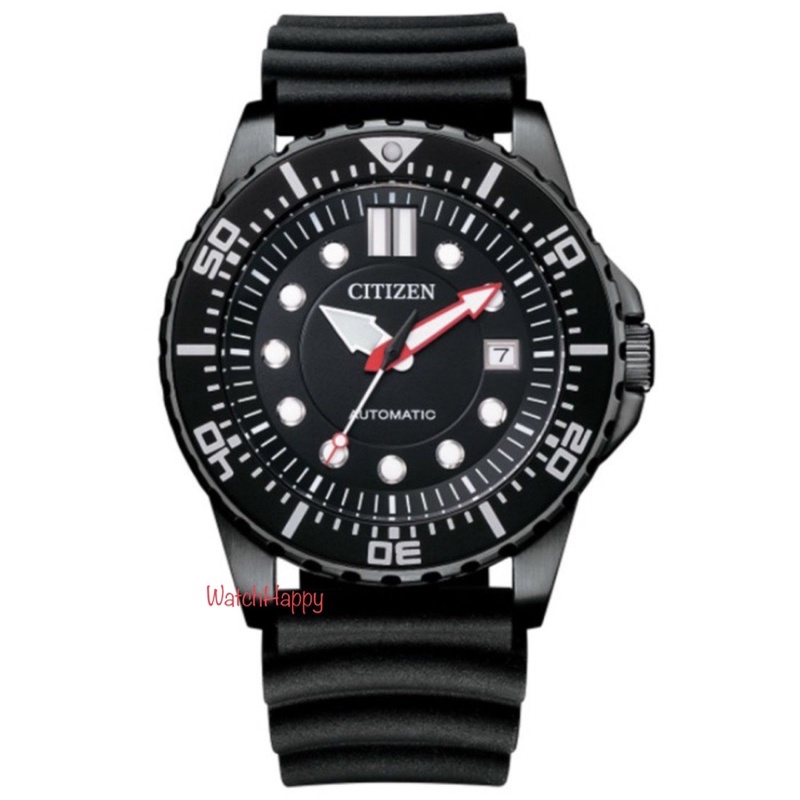 WatchHappy Citizen NJ0125-11E NJ0125-11 Men Sport Watch Black Dial Automatic Movement 100% ORIGINAL