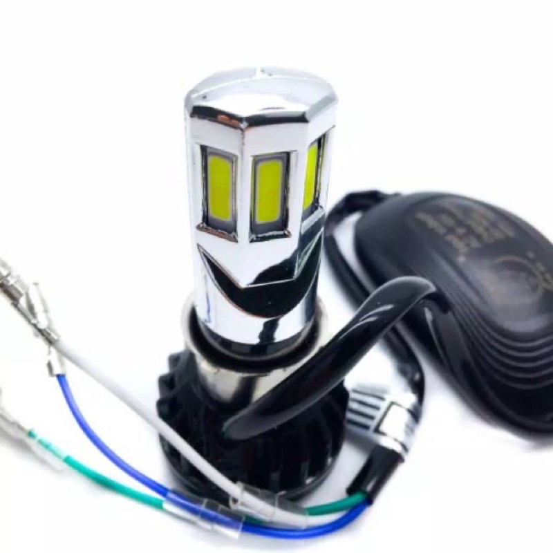 TERMURAH ! Lampu Led Motor H4 H6 35 Watt Headlamp Led Bohlam Motor 6 sisi M02E AC-DC RTD Original