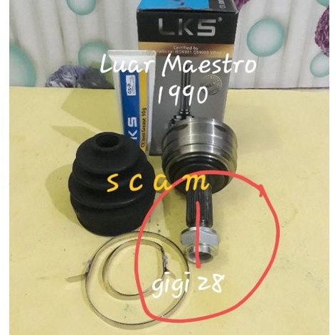 Cv Joint Outer Luar As Roda Depan Luar As Kopel Honda Maestro 1990