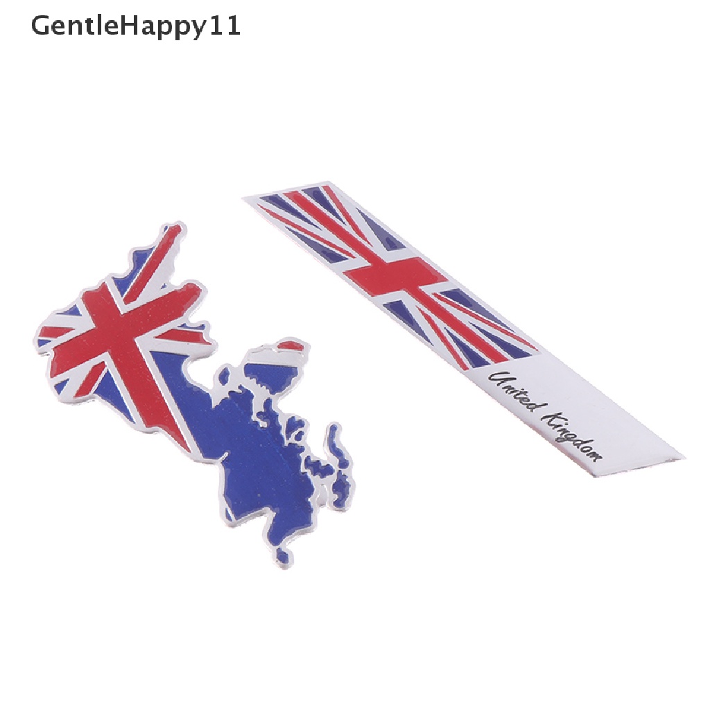 Gentlehappy 1Pc emblem logo Bendera Inggris alloy badge Stiker Dekorasi Motor Mobil