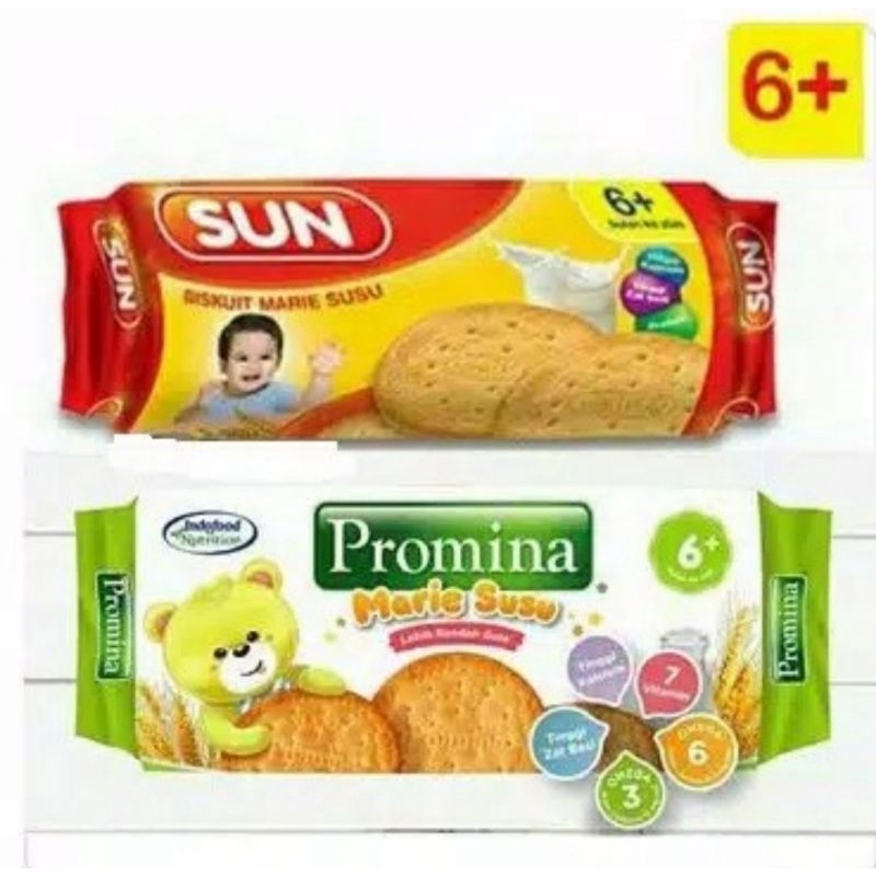 

Promina dan sun Biskuit Marie Roll susu 6+ 150 gr roll sun marie 80gr