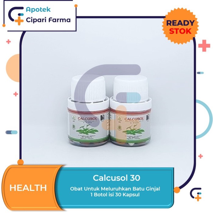 CALCUSOL OBAT BATU GINJAL HERBAL ISI 30 KAPSUL TERBARU