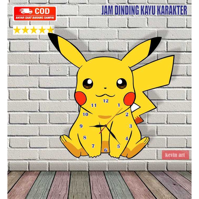 Jam Dinding Unik Minimalis Karakter Pokemon Pikachu Animasi Anak Lucu Keren Custom Besar 3d Dekorasi Dinding Murah Tempel Tembok Nyala Hiasan Dinding Kamar Tidur Aesthetic Modern Mewah Koleksi Pernak Pernik Hadiah Kado Ulang Tahun Murah Kevinart Terlaris