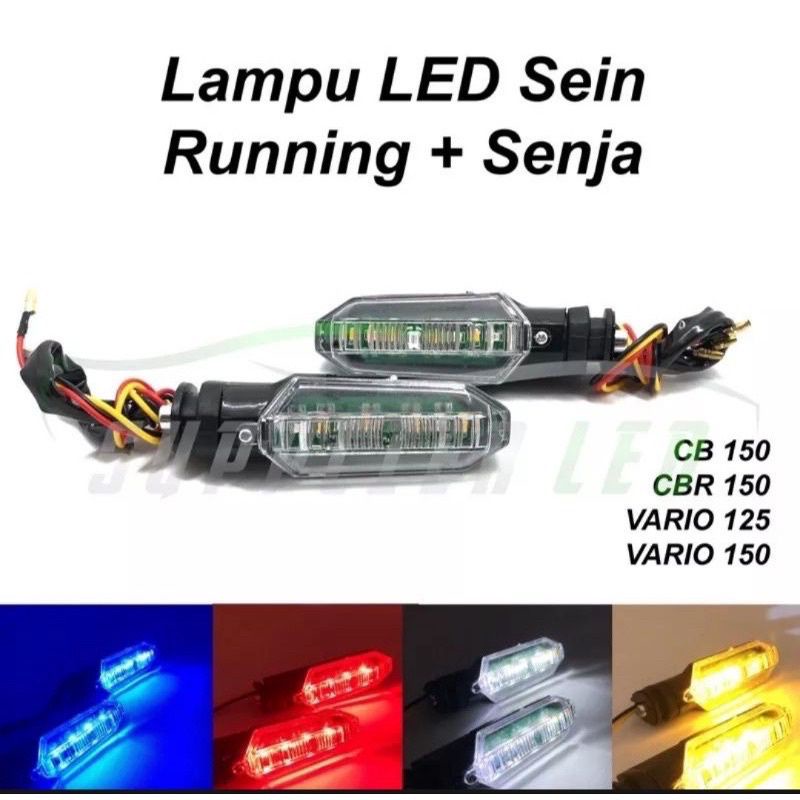 Lampu sen sein running 2 mode lampu sen led running model CB150R VARIO 125 150 NEW LED