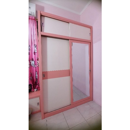 Lemari Baju Sliding Door Kaca