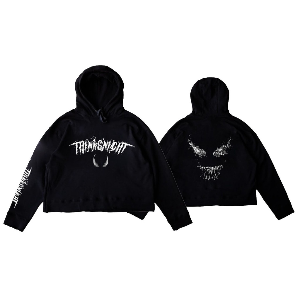 Crop hoodie oversize unfinished thinknights / hoodie murah /hoodie pria/wanita / hoodie oversize ter