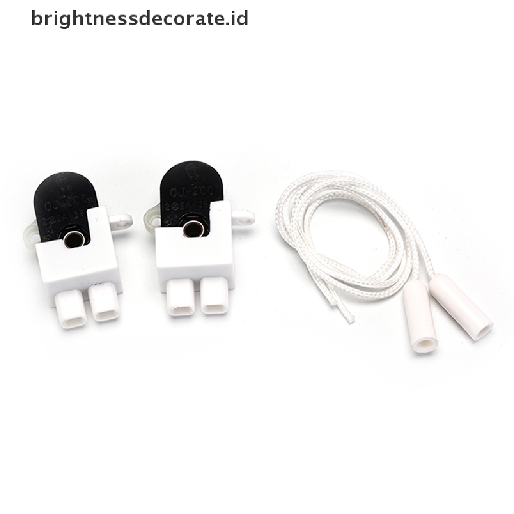 2 Pcs Saklar Kontrol Tarik Kawat Tunggal 2p 3p Gaya Eropa Regulasi