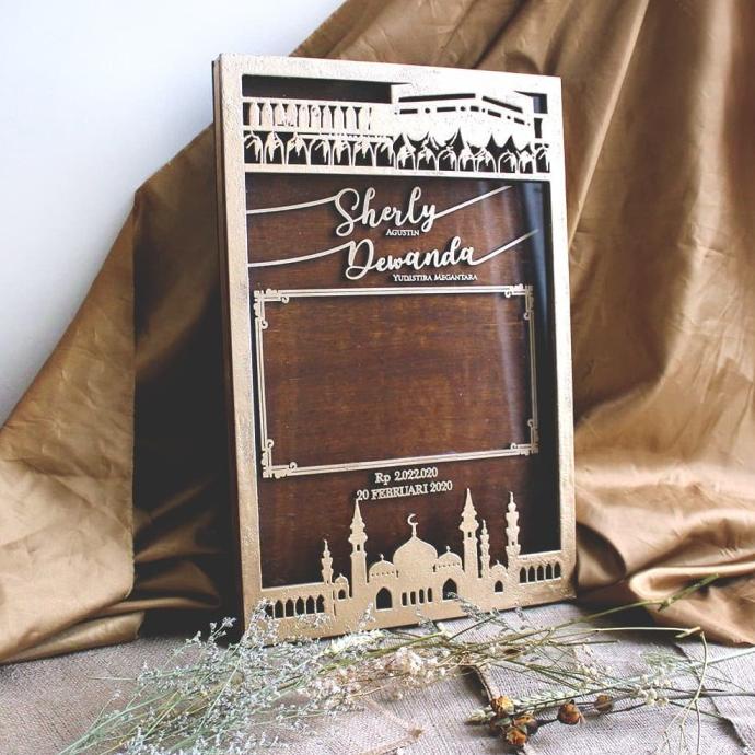 Frame Mahar 20x30 | Mahar Seserahan Rustic | Frame Mahar helloto99