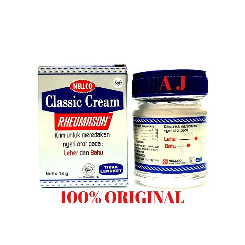 Rheumason Classic Cream 18gr - Krim Pereda Nyeri Otot pada Leher dan Bahu