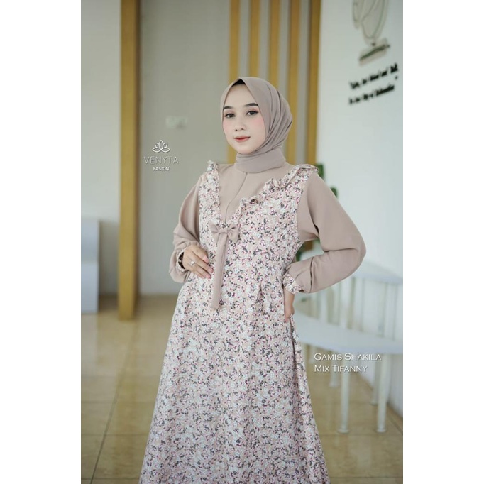 Dress + BLEZZER blaze blezer RANITIA kotak kotak MUSLIM FASHION WANITA BAJU SYAR'I HIJAB