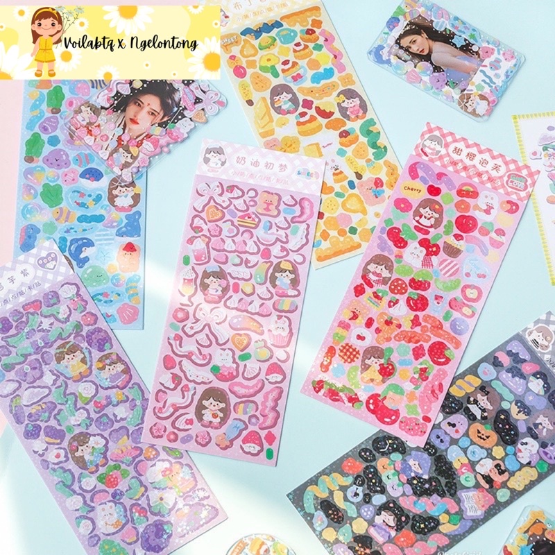 

2 pcs stiker tema gaya korea untuk Kerajinan DIY, Scrapbooking, Dekorasi, Jurnal, Buku Harian, Pembungkus Hadiah, Pembuatan Kartu, botol minum pigura murah kawaii ucul lucu cute