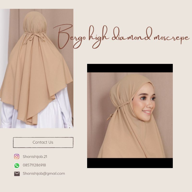 BERGO MARYAM/BERUO NON PET INSTAN/HIJAB INSTAN/BERGO SYAR'I/ HIJAB SYAR'I