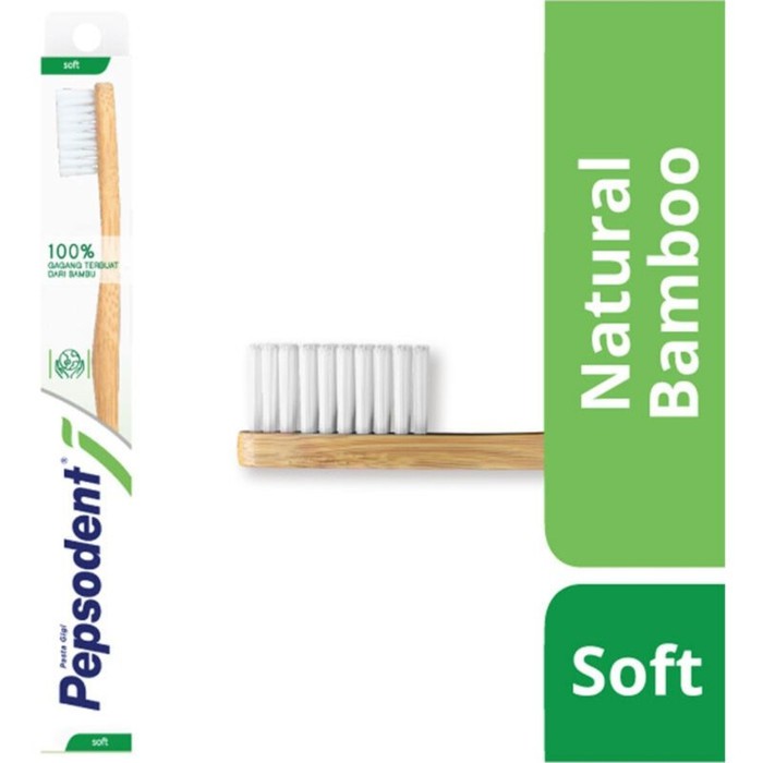Pepsodent Sikat Gigi Natural Bamboo Soft / Tooth Brush / Sikat Gigi Bambu
