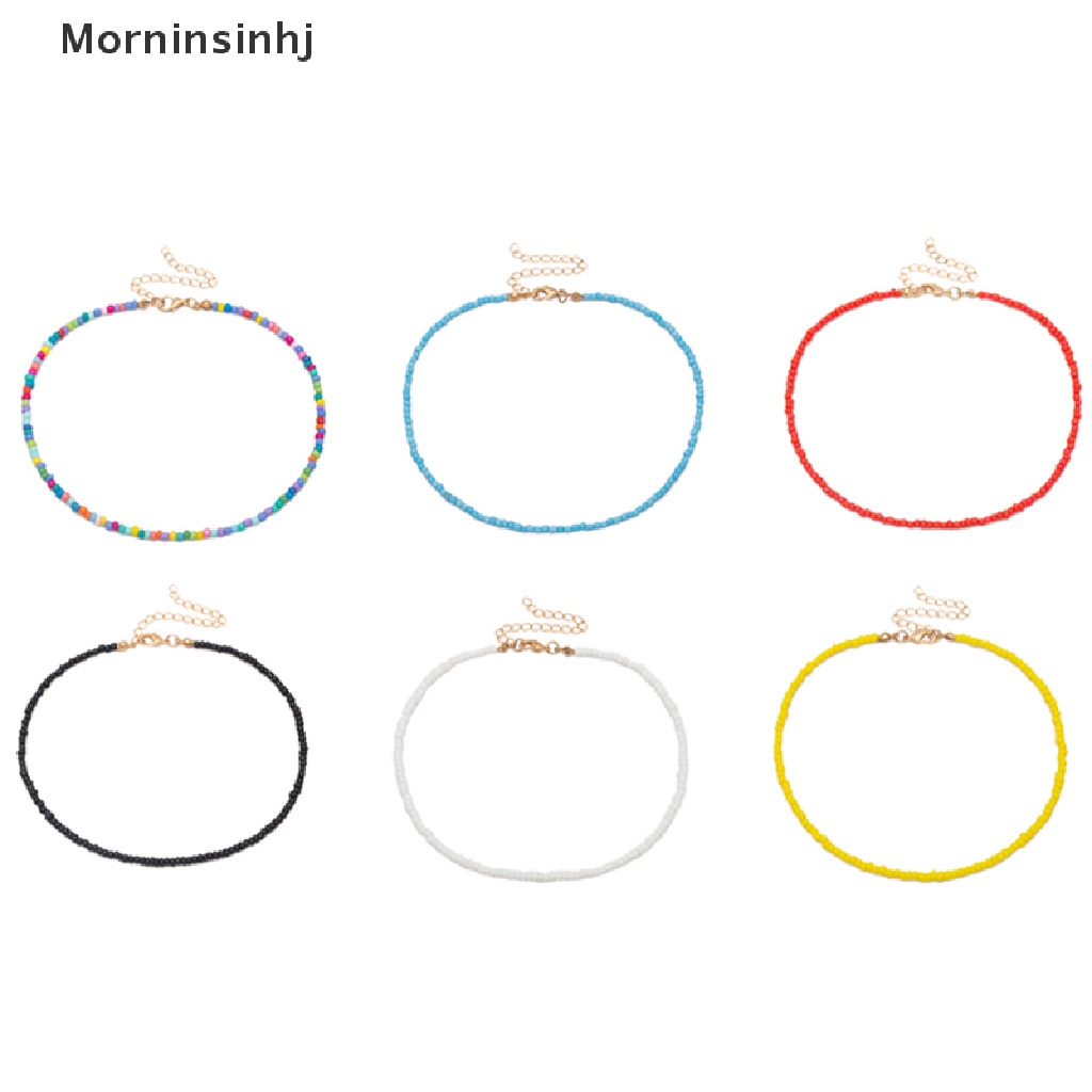 Mornin Fashion Wanita Bohemia Warna-Warni Manik-Manik Liontin Rantai Pesona Choker Kalung Perhiasan id