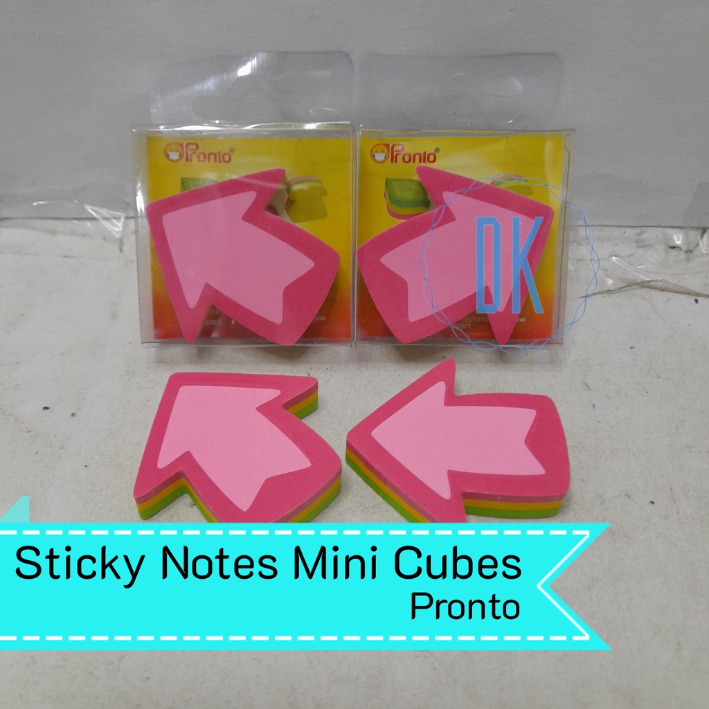 

PRONTO Sticky Notes Mini Cubes Arrow Shape Sticknotes Post-It