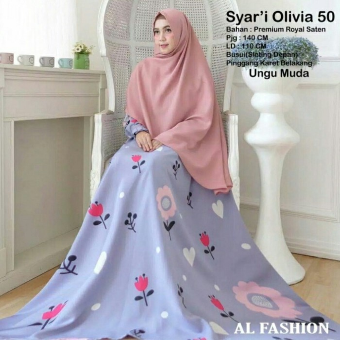 PREMIUM OLIVIA BAJU GAMIS - UNGU