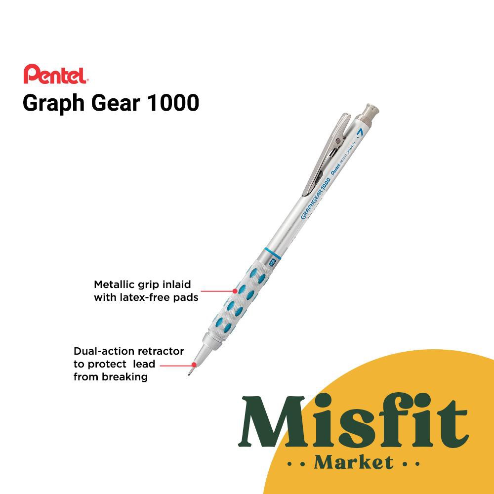 

Pentel Graph Gear 1000 Mechanical Pencil 0.3 0.4 0.5 0.7 0.9 mm GraphGear Pensil Mekanik Drafting