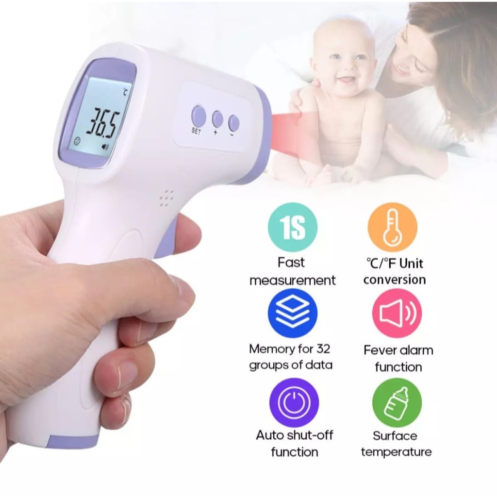 Termometer Tembak Non Contact Thermometer Digital Infrared Termo Gun