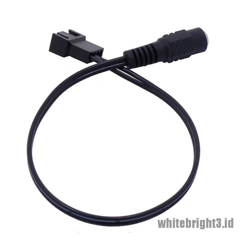 &lt; White3 &gt; Kabel Adapter Router Kipas DC 5521 Ke 4Pin PWM Bahan Tembaga Untuk Komputer PC