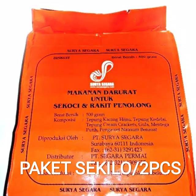 [1KG/2PCS] MRE Ransum Makanan Darurat Survival Food Surya Segara Untuk Sekoci & Rakit Penolong