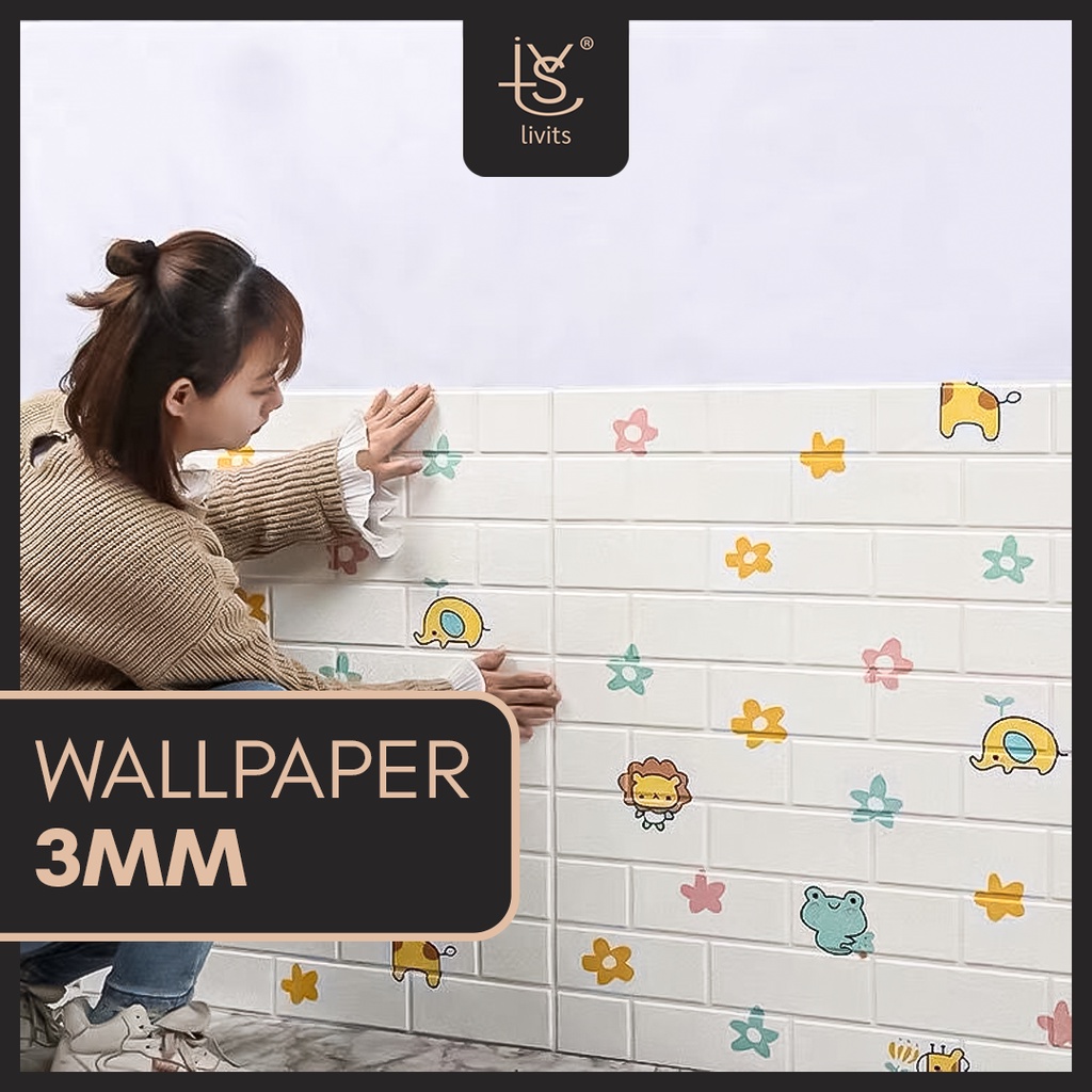 WALLPAPER BATA MOTIF ANAK XPE FOAM | 3D WALLFOAM | WALLFOAM STICKER ANAK