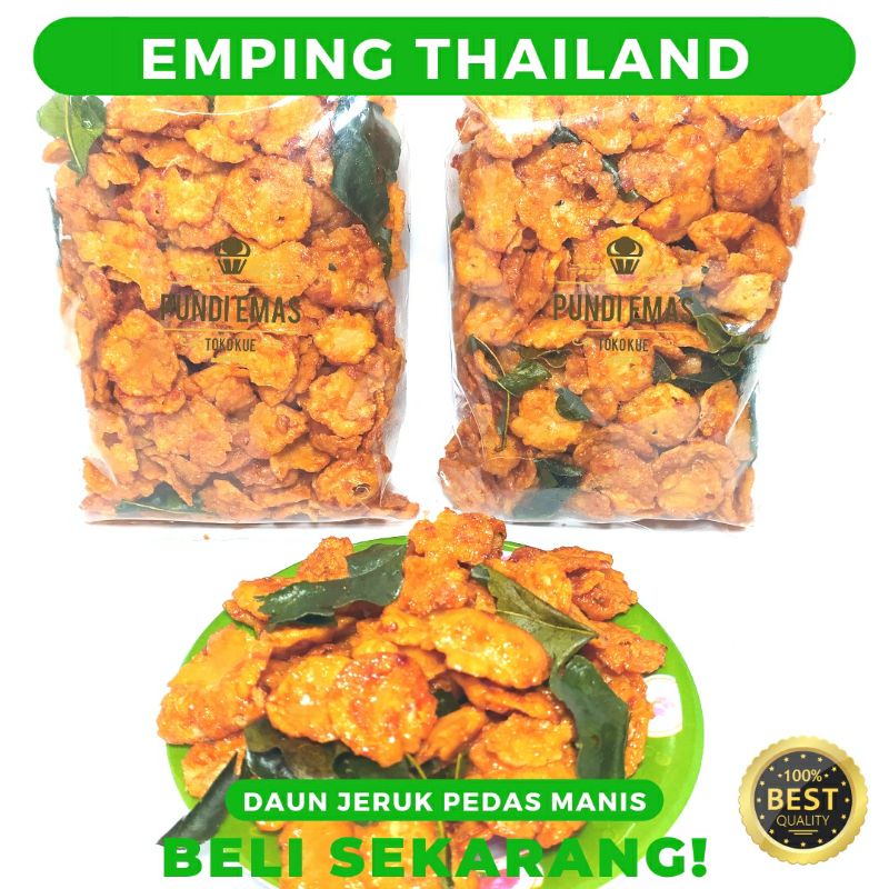 Emping Pedas Manis / Emping Melinjo / Emping Thailand Daun Jeruk Kiloan 250 Gram