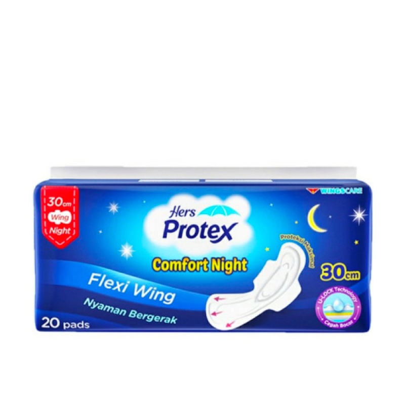 Promo Harga Hers Protex Comfort Night Wing 30cm 20 pcs - Shopee