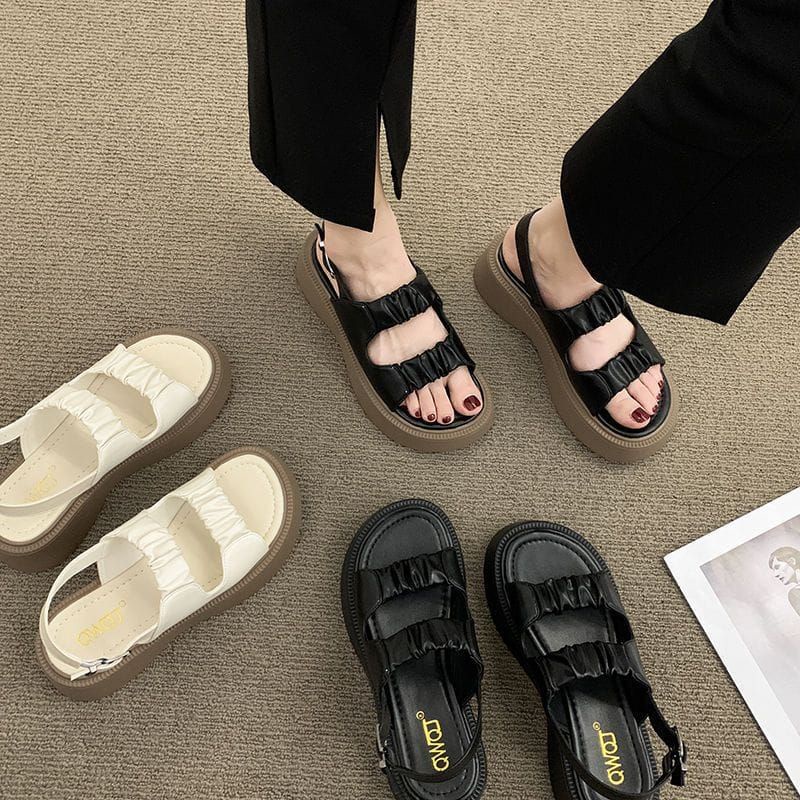 [COZY] Gisella Sandal Wedges Tali Korea Fashion Wanita Import