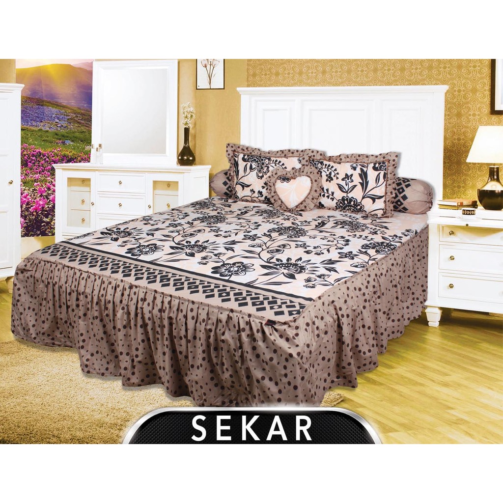 Sprei My Love Rumbai Sekar 180x200 King Tinggi 50cm Shopee Indonesia