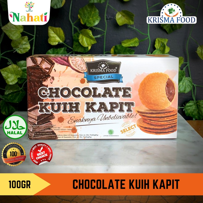 

Krisma Food Kuih Kapit Chocolate / Kue Semprong Coklat 100g